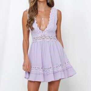 Lavender Hello Molly Dress Size Small